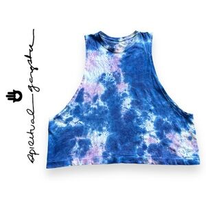 Spiritual Gangster x Soul Cycle Women's Sz M/L Blue Tie Dye Tank Top